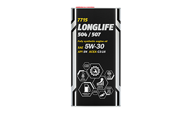 Longlife 5W30 504/507 Fully Synthetic Engine Motor Oil Mannol 7715